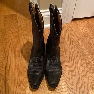 JB Dillon Black leather Western boots. Size 9.